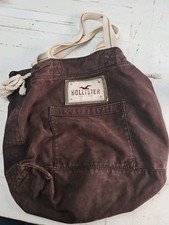 Bolsa tote vintage Hollister marrom grande praia/piscina, usado comprar usado  Enviando para Brazil