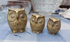 Set brass owls for sale  LEEDS