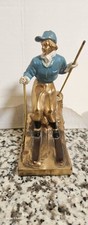 Antiga estátua feminina de bronze K&O escultura de esqui downhill Bookend ótimo estado comprar usado  Enviando para Brazil