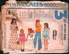 5000 Vestido Top Vintage McCalls Estampado de Costura Niñas Años 70 Cintura Alta Fuera de Stock Coser 8 segunda mano  Embacar hacia Mexico