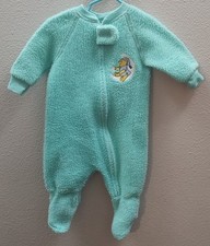 Dormitório de lã vintage Winnie The Pooh com zíper verde mar 9 meses B14, usado comprar usado  Enviando para Brazil
