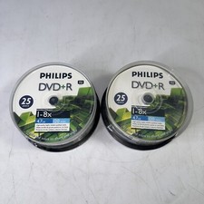 Philips DVD+R2 Pacote 4.7GB Até 120 Min DVD Disco de Mídia Gravável Pacote com 25 DVDs Novo, usado comprar usado  Enviando para Brazil