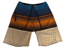 Bermuda masculina Rip Curl Mirage MF listras multicoloridas Mick Fanning tamanho 28, usado comprar usado  Enviando para Brazil
