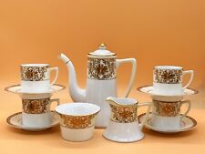 Conjunto de café antigo Noritake porcelana bege e dourado design mesquita 11 peças., usado comprar usado  Enviando para Brazil