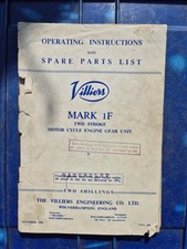 Villiers operating instruction for sale  EXETER
