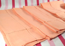 Usado, Lindo Deco Bordado 5 peças Bainha Ponto Linho Coral Corredor de Mesa + Conjunto Placemat comprar usado  Enviando para Brazil