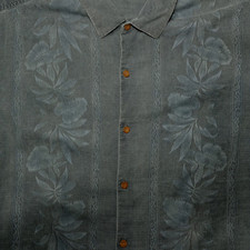 Camisa havaiana Tommy Bahama 3XL XXXL ajuste original floral palma 100% seda azul top comprar usado  Enviando para Brazil
