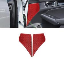 Cubierta amortiguadora panel puerta delantera fibra carbono real roja para Honda Civic 2022-2024 2X segunda mano  Embacar hacia Argentina