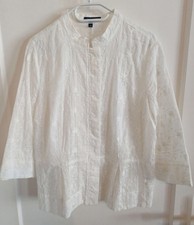 Weiße blusenjacke floralem gebraucht kaufen  Celle