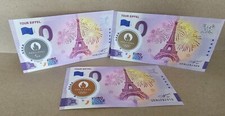 Lot 3 Billets Euro Souvenir 2024 Tour Eiffel Timbré Paris 2024 Or Argent Bronze comprar usado  Enviando para Brazil