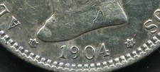 tu_bazar  ALFONSO XIII  1 PESETA PLATA 1904 VARIANTE CERO PARTIDO EBC comprar usado  Enviando para Brazil
