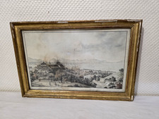 Gravure ancienne aquarellée d'occasion  Saint-Cyr-sur-Loire