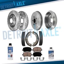 Para 2003-2008 Toyota Corolla freios dianteiros perfurados rotores almofadas tambores traseiros sapatos comprar usado  Enviando para Brazil