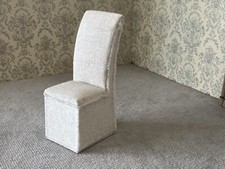 Casa de bonecas branco Parsons chinelo vaidade cadeira gasto com ponto de cola comprar usado  Enviando para Brazil