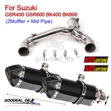 Para Suzuki GSR400 600 Exaustão Mid Connect Pipe Muffler Tube Motorcycle 51mm L & R comprar usado  Enviando para Brazil