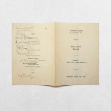 Lyceum club menu for sale  RIPON