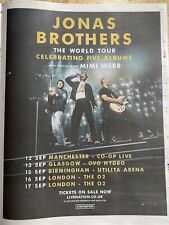 Jonas Brothers Tour Dates Ad 2024 Mimi Webb Newspap Advert Poster Full 14x11” comprar usado  Enviando para Brazil