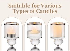 Crystal pillar candle for sale  OLDBURY