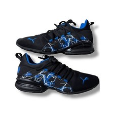 Tênis de corrida Puma Axelion Lightning preto azul tamanho 5 meninos crianças meninas comprar usado  Enviando para Brazil