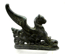 ESCASSA ANTIGA ESTATUETA DE BRONZE EGÍPCIA ROMANA DE UMA PANTERA/LEÃO ALADO RARA comprar usado  Enviando para Brazil
