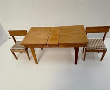 Conjunto de jantar mesa extensível vintage madeira marrom móveis para casa de bonecas comprar usado  Enviando para Brazil