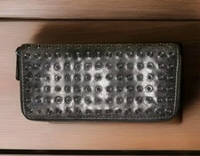 Carteira estilo acordeão Michael Kors Signature prata metálica com zíper ao redor da embreagem comprar usado  Enviando para Brazil