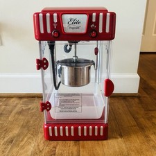 Máquina de pipoca de mesa Elite Classic autoagitação EPM-250 vermelha funcionando, usado comprar usado  Enviando para Brazil