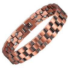 Pulseira magnética de cobre puro masculina artrite alívio da dor equilíbrio força energética comprar usado  Enviando para Brazil