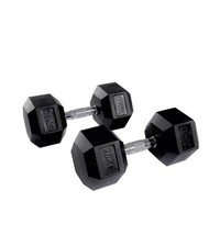 Hex dumbbells rubber for sale  DORKING