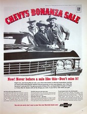 1967 Chevrolet Bonanza Sale - Anúncio impresso vintage 1967 - Michael Landon - Arte de parede, usado comprar usado  Enviando para Brazil