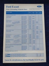 Ford escort preisliste gebraucht kaufen  Vechta