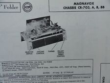 Original Sams Photofact Manual MAGNAVOX CHASSIS CR-703, A, B, BB (309), usado comprar usado  Enviando para Brazil