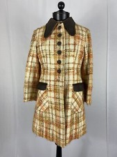 Abrigo y vestido vintage amarillo Boucle de tela a cuadros 1960' segunda mano  Embacar hacia Mexico