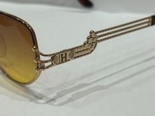 Óculos de sol Hilton Park Lane 110 marrom dourado 22KGP marrom gradiente amarelo 54-17-135 comprar usado  Enviando para Brazil