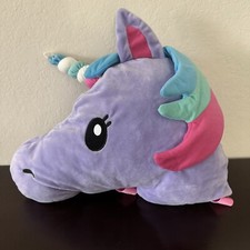 Mochila de pelúcia unicórnio roxo rosa alças de pelúcia animal comprar usado  Enviando para Brazil