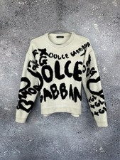 Suéter feminino Dolce & Gabbana grafite branco estampa grande tamanho M comprar usado  Enviando para Brazil
