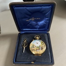 music box pocket watch for sale  WAKEFIELD