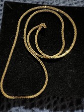 Nova corrente de corda italiana folheada a ouro prata esterlina 0,925 22" 2 mm, usado comprar usado  Enviando para Brazil