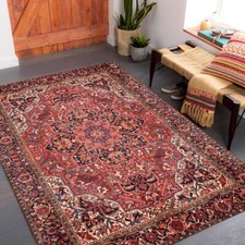 Tapete estilo vintage floral vermelho, tapete de flores vermelhas, tapete floral vermelho personalizado, são comprar usado  Enviando para Brazil