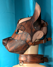Wow echtleder hundemaske gebraucht kaufen  Potsdam