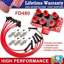 Bobina de ignição e 6 velas de ignição e 6 fios para Ford Explorer Sport Trac V6 4.0l FD480 comprar usado  Enviando para Brazil