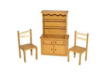 Conjunto de Cozinha Casa de Bonecas - 2 Cadeiras Buffet Estilo Anos 1960 Madeira Vintage 1:12  comprar usado  Enviando para Brazil