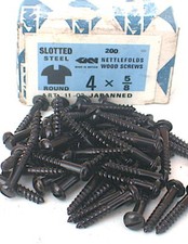 Woodscrews japanned round for sale  CHESTER