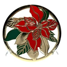 Vintage brass poinsettia for sale  Medford