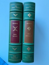 FRANKLIN LIBRARY LEATHER LOT 2~Homer~Odyssey~Iliad~WALTER BROOKS~1978/79~Ltd Ed~ comprar usado  Enviando para Brazil
