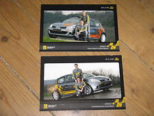 2 Autogrammkarten Renault Clio R3 Robert Barral Rallye Motorsport Sport Maxi comprar usado  Enviando para Brazil