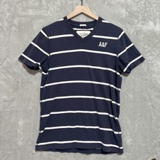 Camisa masculina Abercrombie & Fitch listrada grande ajuste muscular casual comprar usado  Enviando para Brazil