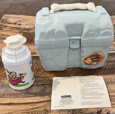 Lancheira vintage da década de 1990 The Flintstones Rock School com garrafa térmica, usado comprar usado  Enviando para Brazil