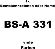 Bootskennzeichen wunschschrift gebraucht kaufen  Borgholzhausen