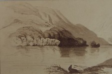 Original watercolour lake for sale  WIRRAL